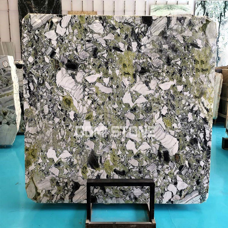 Glas Emerald flè Green Marble dal